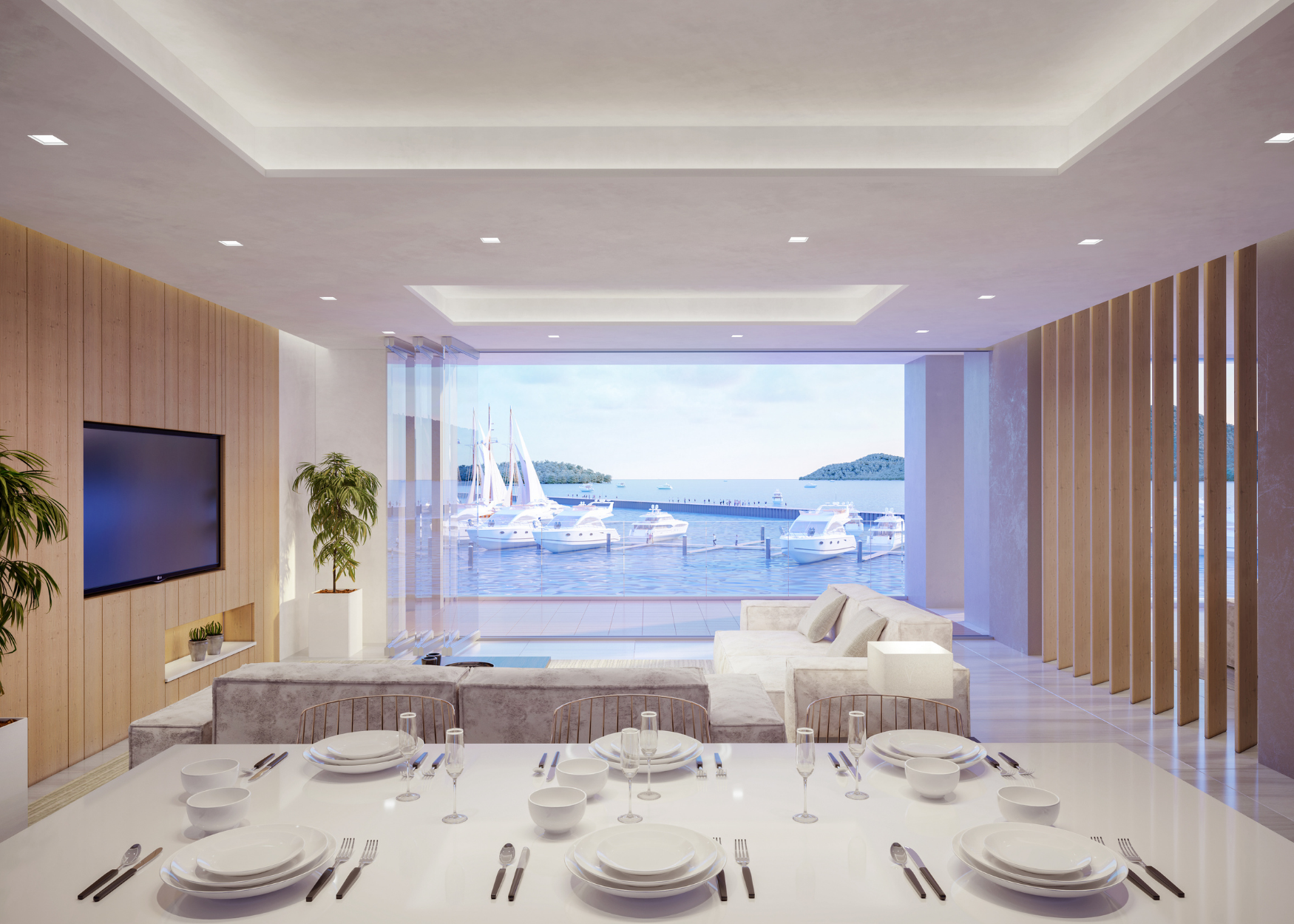 Shute Harbour Marina Resort living dining