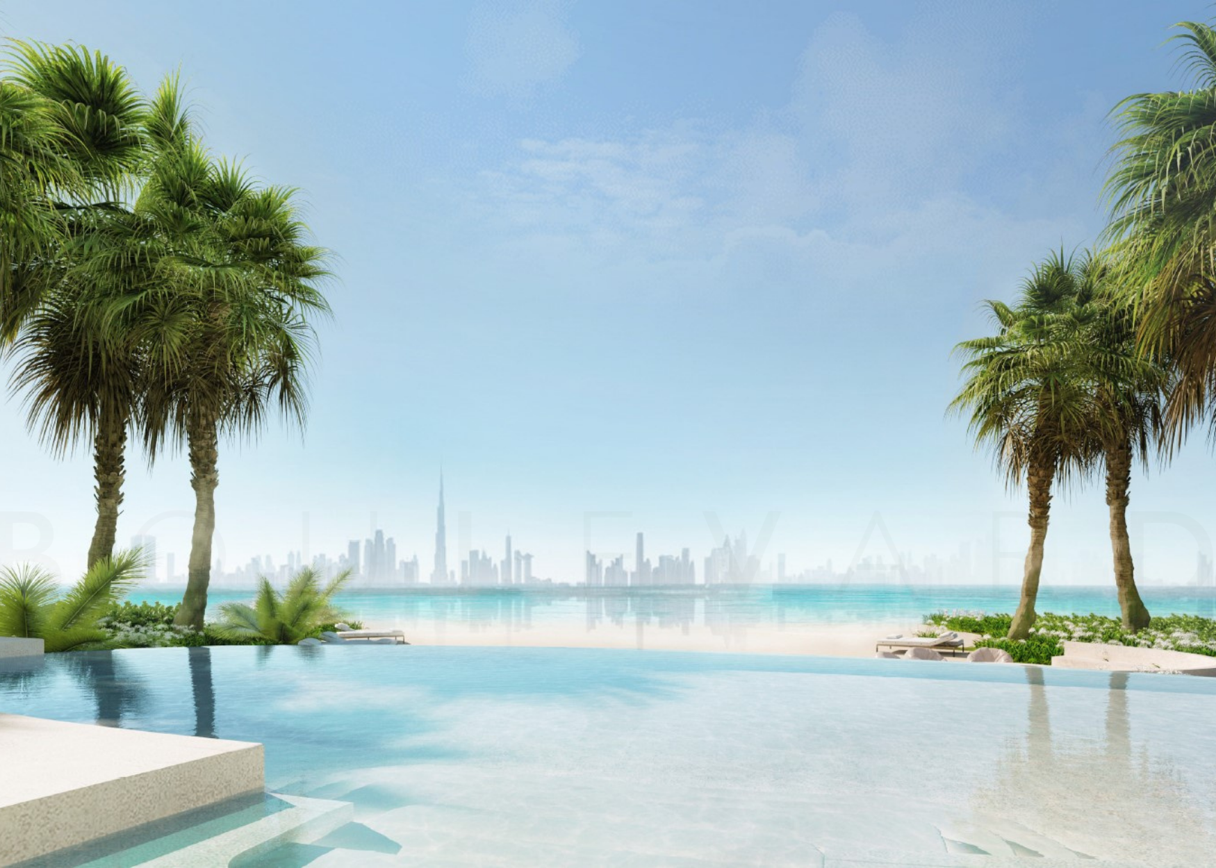 Zuha Island, Dubai pool