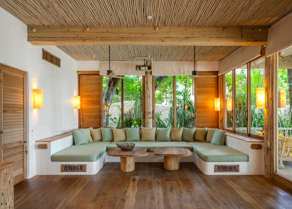 Soneva Fushi Beach Villa living