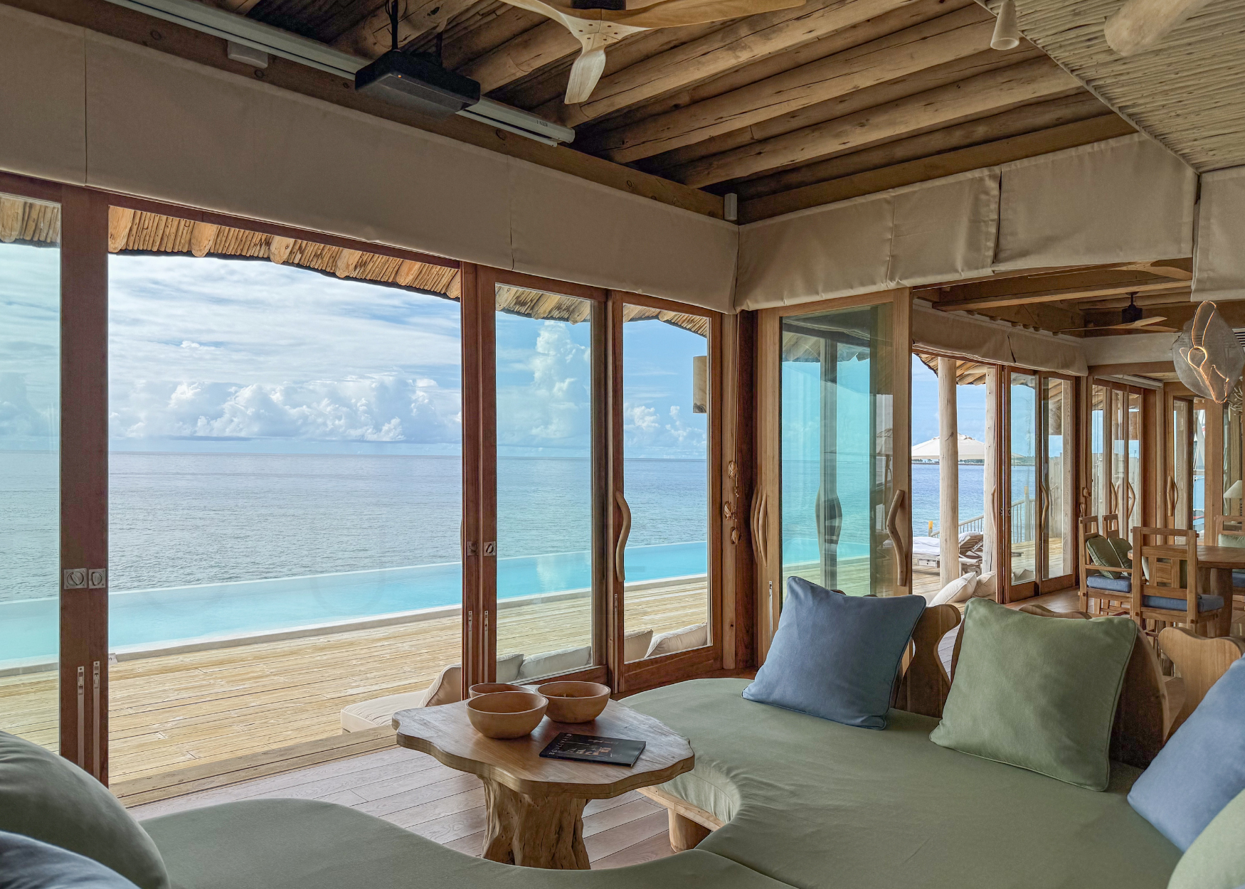 Soneva Fushi Beach Villa living