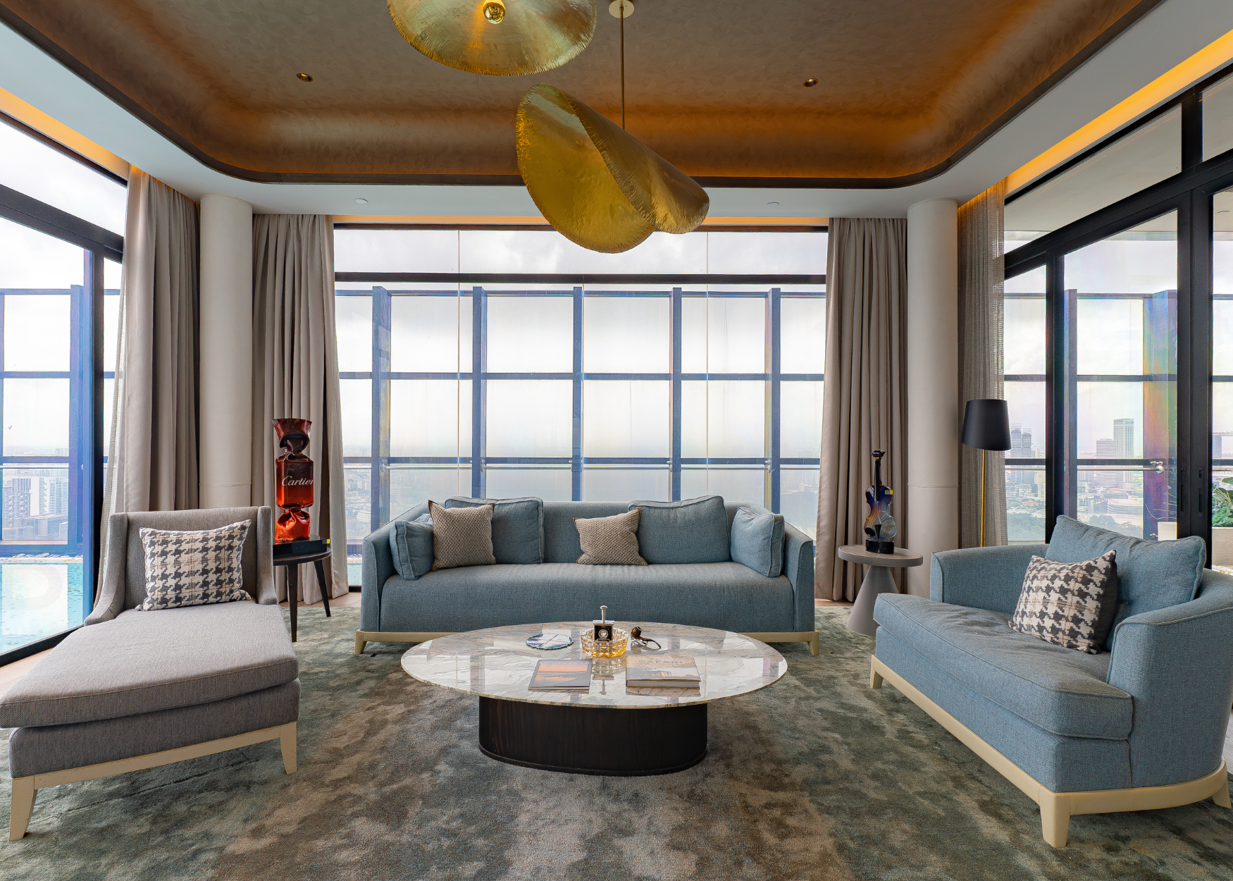 Ritz Carlton Residences Penthouse living