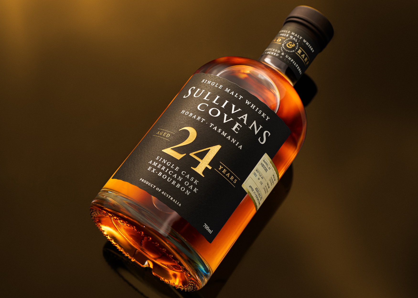 Sullivans Cove unveils the 24-year-old single malt whisky from the final “lost cask”