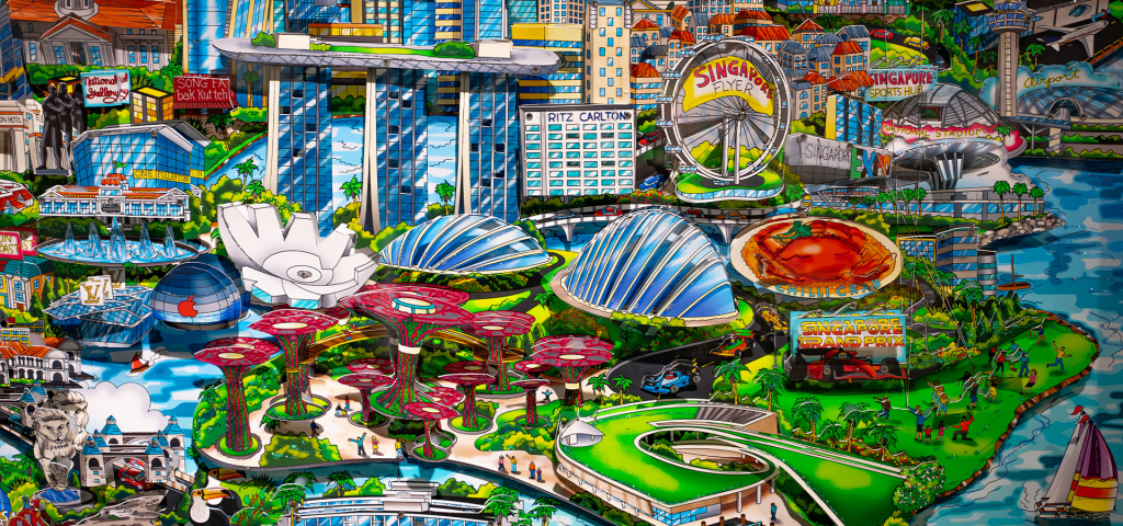 CHARLES FAZZINO 3D RIVE GAUCHE AUS 1995Introducing Fazzino's
