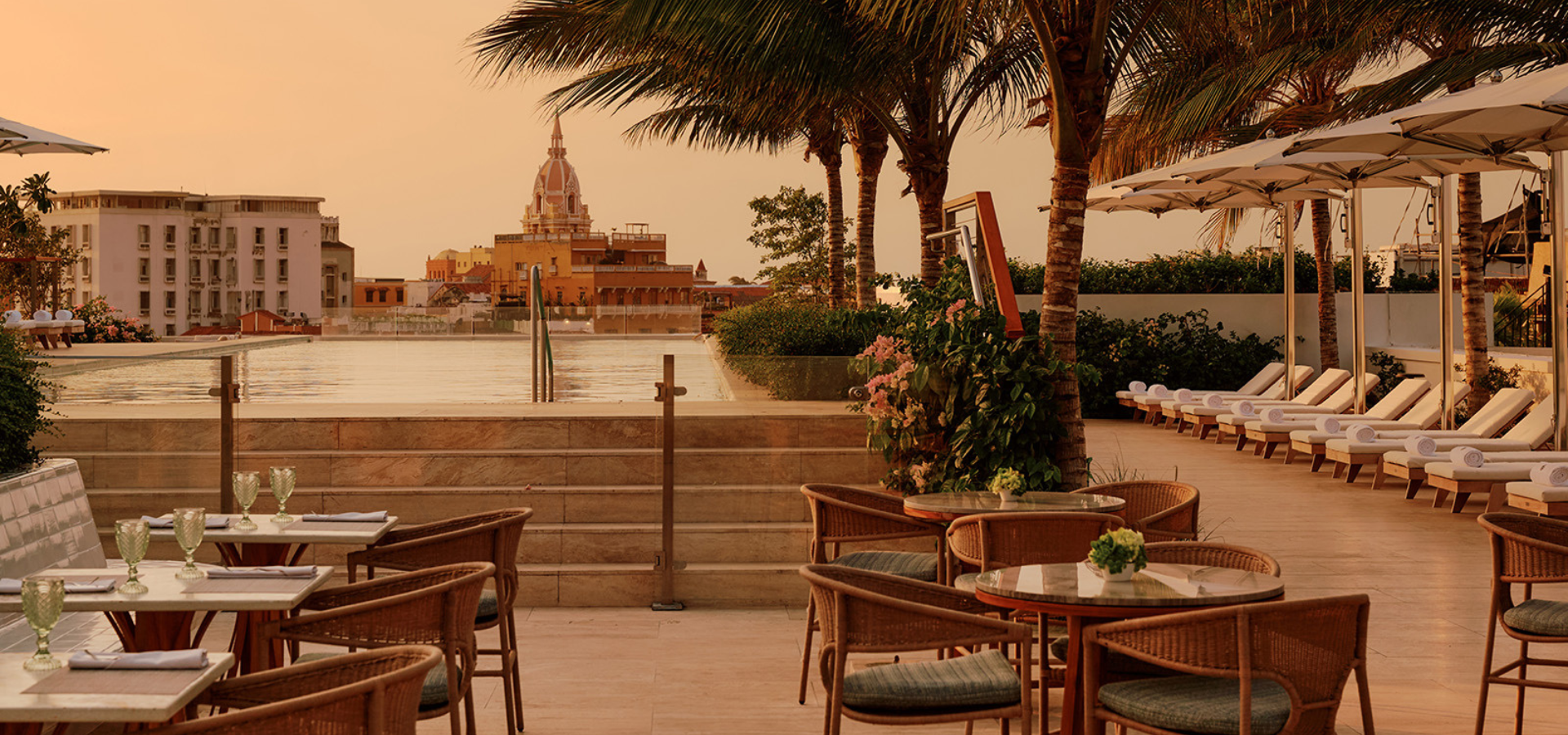 Four Seasons Hotel and Residences Cartagena rooftop pool and dining